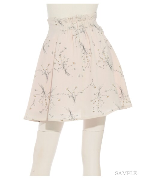 SNIDEL（スナイデル）の「タイニーマーガレットフレアスカート（ミニスカート・レディース・IVR/PNK/BLK・0/1）」の5枚目の写真