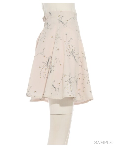 SNIDEL（スナイデル）の「タイニーマーガレットフレアスカート（ミニスカート・レディース・IVR/PNK/BLK・0/1）」の6枚目の写真