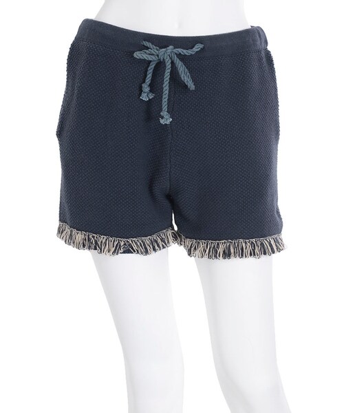 Ungrid（アングリッド）の「カラーフリンジニットショートパンツ（パンツ・レディース・オフホワイト/ネイビー・F）」の5枚目の写真