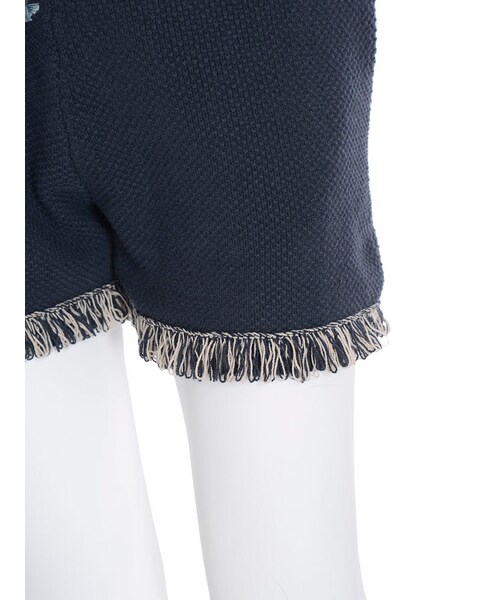 Ungrid（アングリッド）の「カラーフリンジニットショートパンツ（パンツ・レディース・オフホワイト/ネイビー・F）」の9枚目の写真