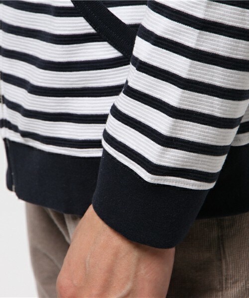 UNION STATION（ユニオンステーション）の「シンプルボーダーパーカー（パーカー・メンズ・ネイビー/ホワイト×ネイビー・MEDIUM/SMALL/LARGE/LL）」の7枚目の写真