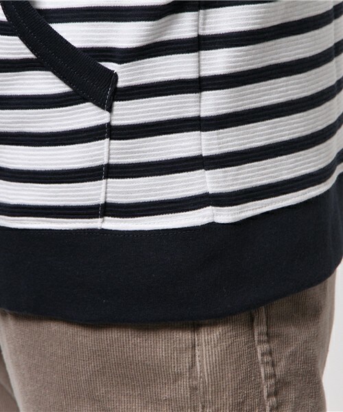 UNION STATION（ユニオンステーション）の「シンプルボーダーパーカー（パーカー・メンズ・ネイビー/ホワイト×ネイビー・MEDIUM/SMALL/LARGE/LL）」の9枚目の写真