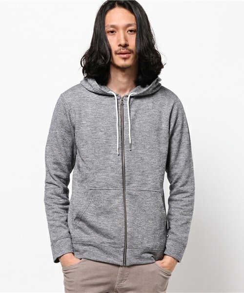 UNION STATION(ユニオンステーション)の「杢調無地パーカー(パーカー・メンズ・グレー系その他/ネイビー・SMALL/MEDIUM/LARGE/LL)」の2枚目の写真