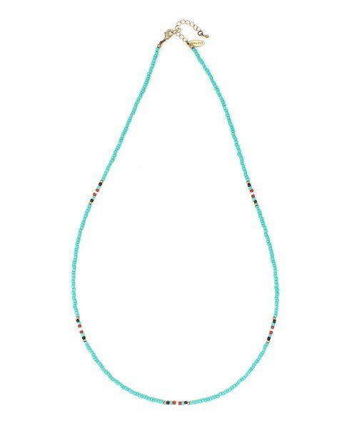 PACIFIC STATE（パシフィックステート）の「ビーズネックレス(全長70㎝・チャーム・巾着付き)（ネックレス・メンズ・ホワイト/ブラック/ターコイズブルー/レッド・FREE）」の4枚目の写真