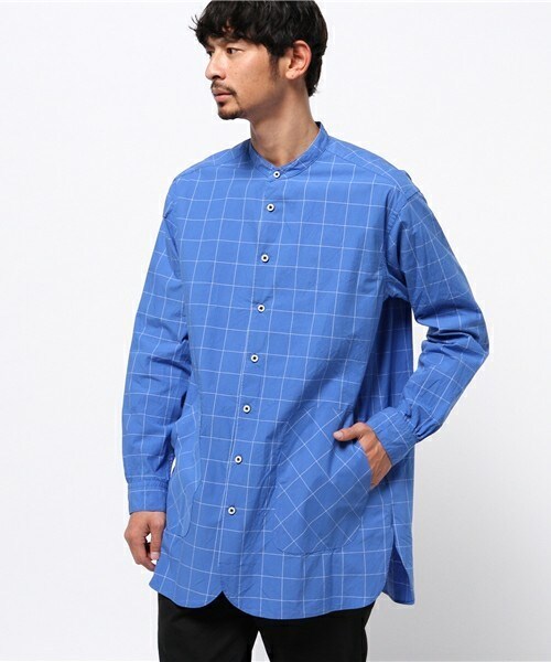 FRAPBOIS（フラボア）の「グラグラフ（シャツ/ブラウス・メンズ・ホワイト/ブルー・2/3）」の2枚目の写真