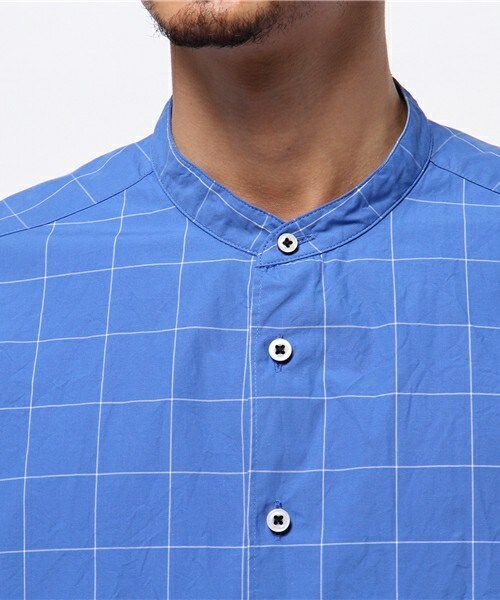 FRAPBOIS（フラボア）の「グラグラフ（シャツ/ブラウス・メンズ・ホワイト/ブルー・2/3）」の5枚目の写真