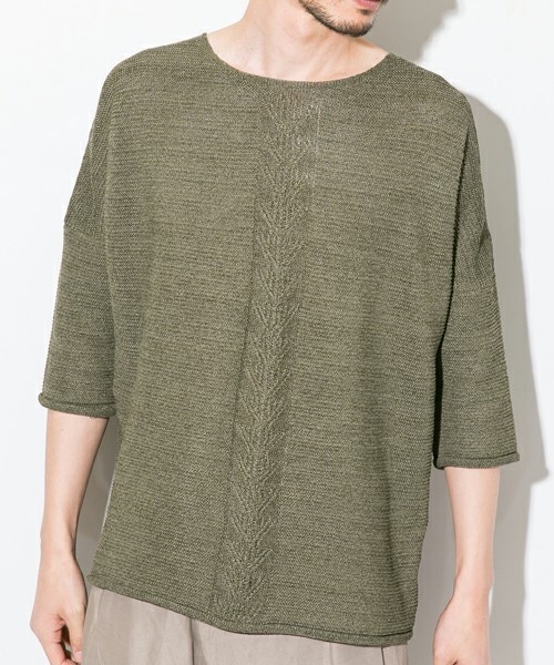 Iroquois（イロコイ）の「〈STUDIOUS限定〉和紙ニット カーキ（）」 - WEAR