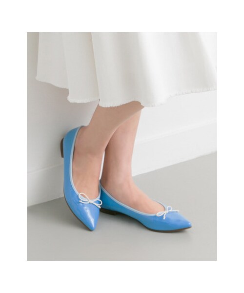 RODE SKO（ロデスコ）の「CAMERON リボンポインテッドバレエ（シューズ・レディース・RED/L.BLUE/MILKY WHT・35/36/37/38/39）」の8枚目の写真