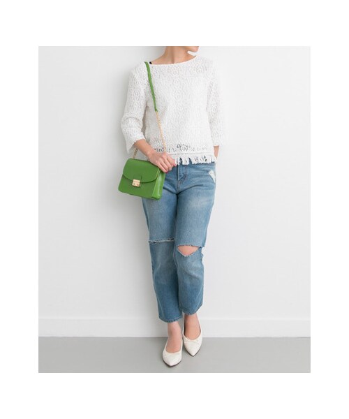 RODE SKO（ロデスコ）の「CAMERON リボンポインテッドバレエ（シューズ・レディース・RED/L.BLUE/MILKY WHT・35/36/37/38/39）」の5枚目の写真