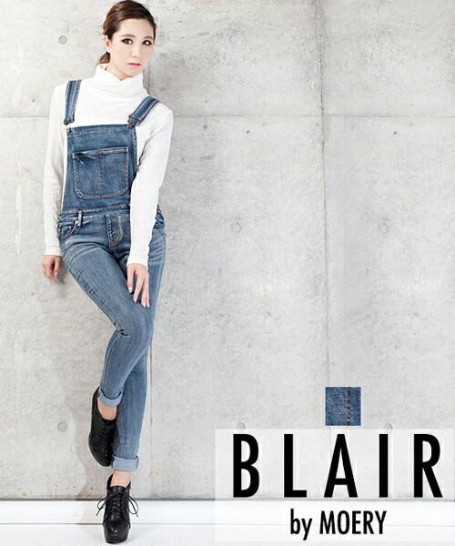 BLAIR by MOERY(ブレア)の「デニムサロペット(サロペット/オーバーオール・レディース・インディゴ・XS/S/M)」の1枚目の写真