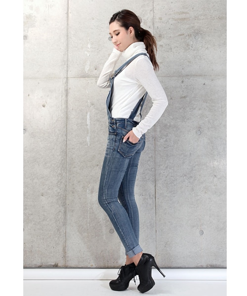 BLAIR by MOERY(ブレア)の「デニムサロペット(サロペット/オーバーオール・レディース・インディゴ・XS/S/M)」の6枚目の写真