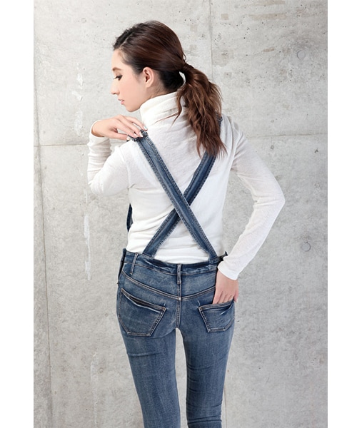 BLAIR by MOERY(ブレア)の「デニムサロペット(サロペット/オーバーオール・レディース・インディゴ・XS/S/M)」の8枚目の写真