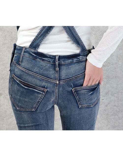 BLAIR by MOERY(ブレア)の「デニムサロペット(サロペット/オーバーオール・レディース・インディゴ・XS/S/M)」の9枚目の写真