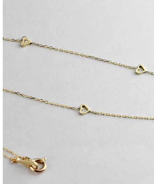 two ply（トゥープライ）の「トゥー プライ 335 ジュエル ハート コンビ ネックレス（ネックレス・レディース・ゴールド・45cm）」の2枚目の写真