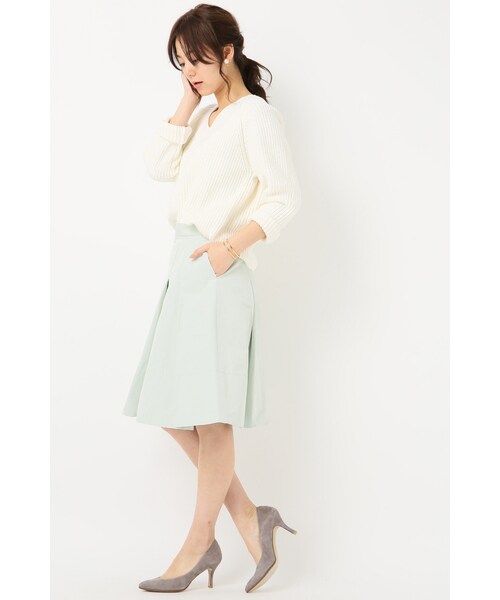 La TOTALITE(ラトータリテ)の「アシメタックスカート(スカート・ベージュ/グリーン B/ネイビー・36/38)」の5枚目の写真