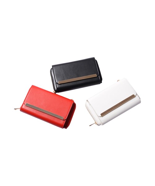 MURUA（ムルーア）の「【LIFE】ウォレットポーチショルダーBAG（バッグ・レディース・ホワイト/ブラック/レッド）」の4枚目の写真