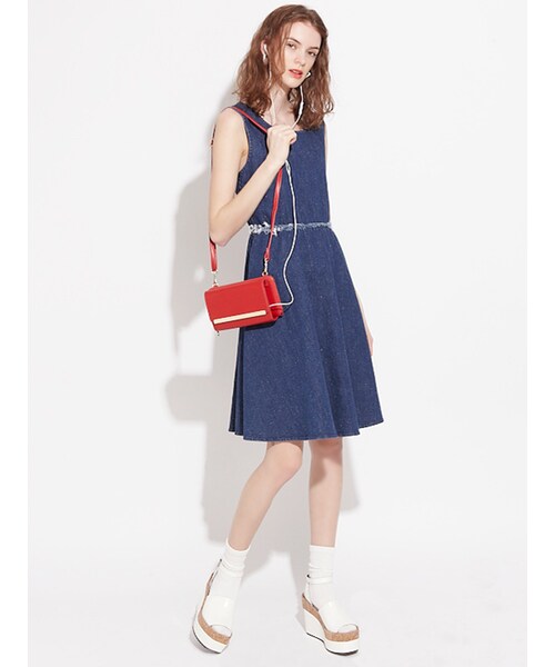 MURUA（ムルーア）の「【LIFE】ウォレットポーチショルダーBAG（バッグ・レディース・ホワイト/ブラック/レッド）」の9枚目の写真