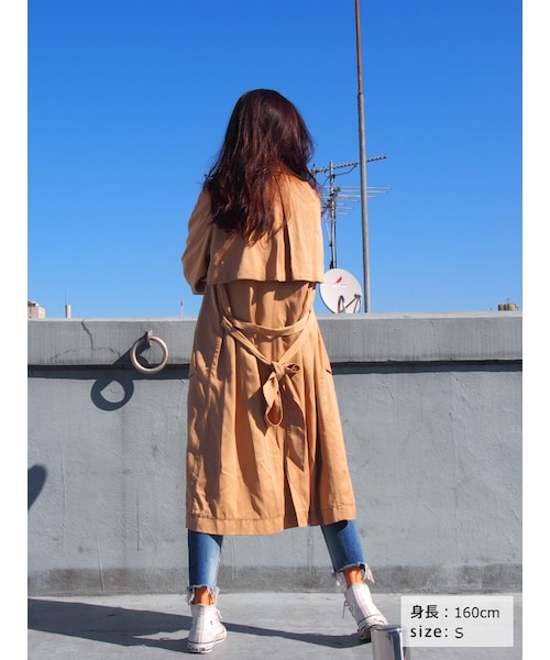 Ungrid（アングリッド）の「テンセルラップトレンチコート（ジャケット/アウター・レディース・オフホワイト/キャメル・S/M）」の7枚目の写真