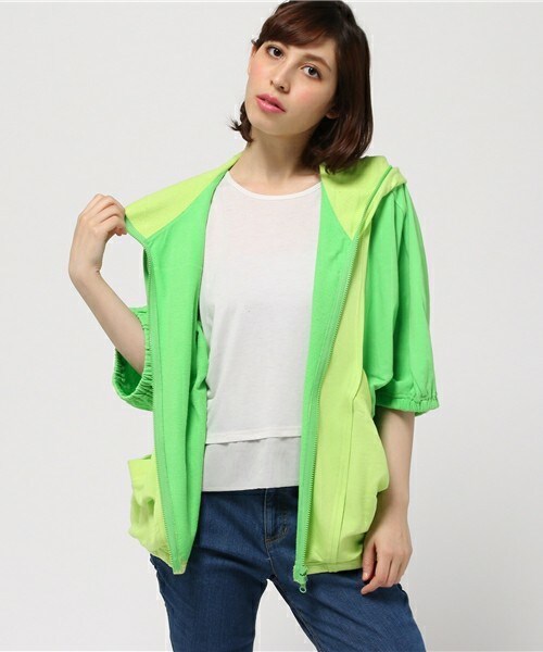 FRAPBOIS（フラボア）の「ツースウェット（パーカー・レディース・グレー/グリーン/ネイビー・1）」の2枚目の写真