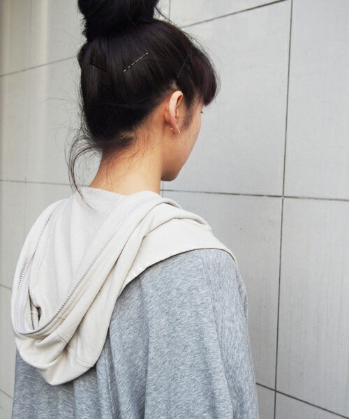 FRAPBOIS（フラボア）の「ツースウェット（パーカー・レディース・グレー/グリーン/ネイビー・1）」の5枚目の写真