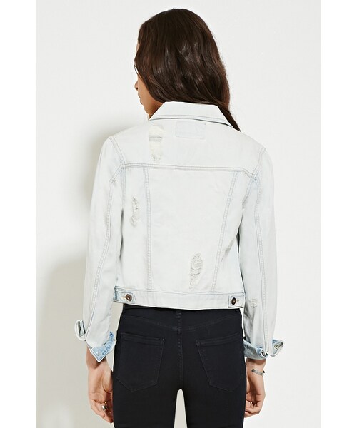 FOREVER 21(フォーエバー トゥエンティーワン)の「ダメージデニムジャケット(ジャケット/アウター・レディース・LIGHT DENIM/DENIM/DARK DENIM・Small/Medium/Large)」の8枚目の写真