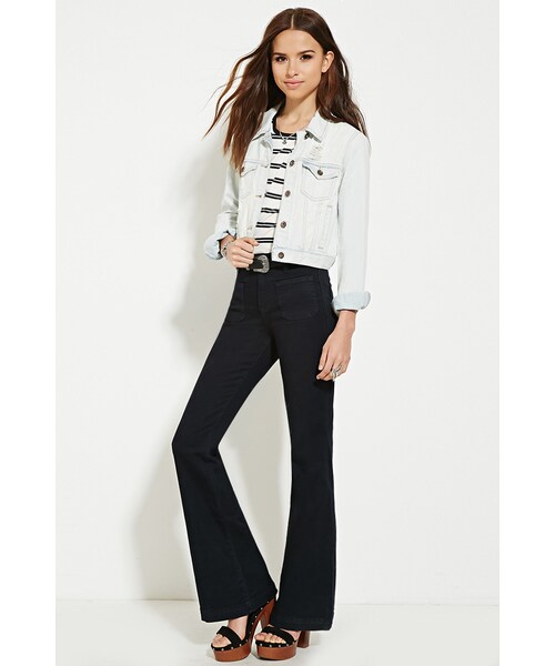 FOREVER 21(フォーエバー トゥエンティーワン)の「ダメージデニムジャケット(ジャケット/アウター・レディース・LIGHT DENIM/DENIM/DARK DENIM・Small/Medium/Large)」の9枚目の写真