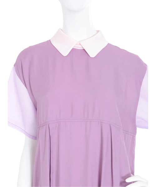 merry jenny（メリージェニー）の「ボックスシャツワンピース（ワンピース/ドレス・レディース・オフホワイト/ブラック/パープル・F）」の12枚目の写真