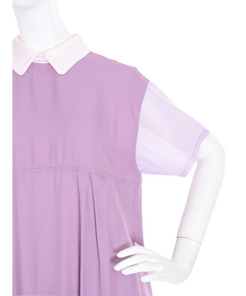 merry jenny（メリージェニー）の「ボックスシャツワンピース（ワンピース/ドレス・レディース・オフホワイト/ブラック/パープル・F）」の14枚目の写真