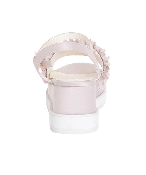 merry jenny（メリージェニー）の「チュールフリルサンダル（シューズ・レディース・ブラック/ネイビー/ベージュ・M/L）」の8枚目の写真