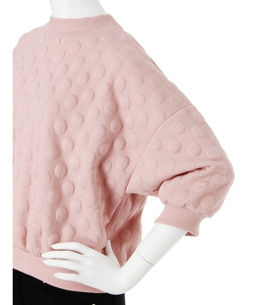 merry jenny（メリージェニー）の「ぽこぽこドットTOPS（トップス・レディース・オフホワイト/ブラック/ピンク・F）」の10枚目の写真