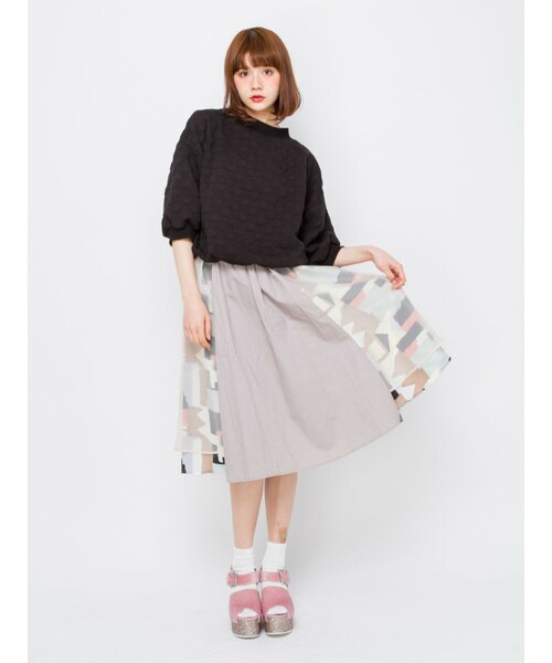 merry jenny（メリージェニー）の「ぽこぽこドットTOPS（トップス・レディース・オフホワイト/ブラック/ピンク・F）」の6枚目の写真