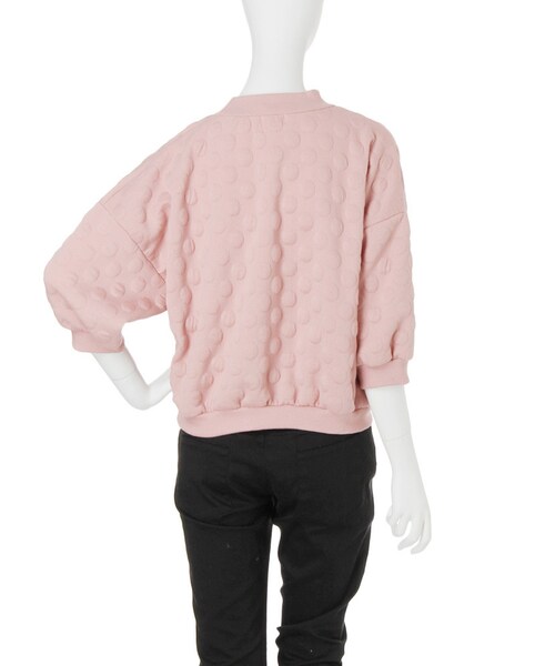 merry jenny（メリージェニー）の「ぽこぽこドットTOPS（トップス・レディース・オフホワイト/ブラック/ピンク・F）」の8枚目の写真