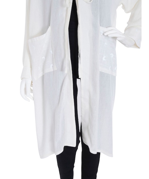 merry jenny（メリージェニー）の「キモノスリーブガウン（ジャケット/アウター・レディース・オフホワイト/ピンク・F）」の10枚目の写真