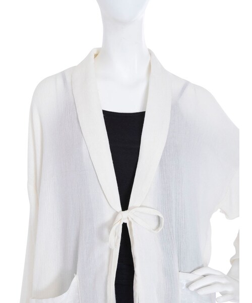 merry jenny（メリージェニー）の「キモノスリーブガウン（ジャケット/アウター・レディース・オフホワイト/ピンク・F）」の9枚目の写真