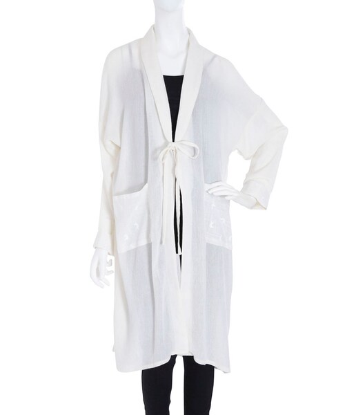 merry jenny（メリージェニー）の「キモノスリーブガウン（ジャケット/アウター・レディース・オフホワイト/ピンク・F）」の6枚目の写真