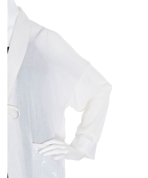 merry jenny（メリージェニー）の「キモノスリーブガウン（ジャケット/アウター・レディース・オフホワイト/ピンク・F）」の11枚目の写真