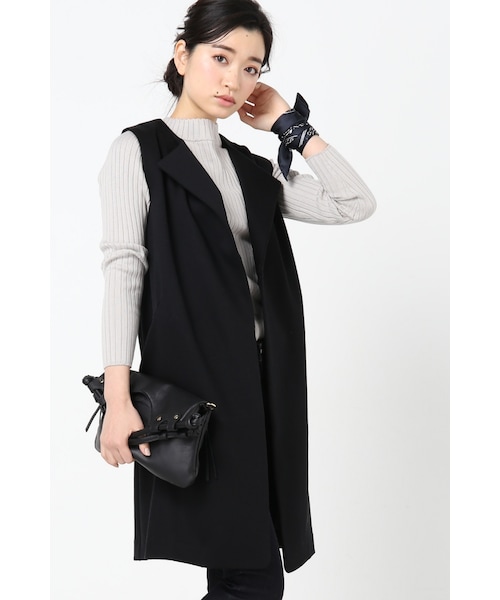 Spick & Span(スピックアンドスパン)の「コットンダンボールニット ジレ(トップス・ブラック/ベージュ・フリー)」の1枚目の写真