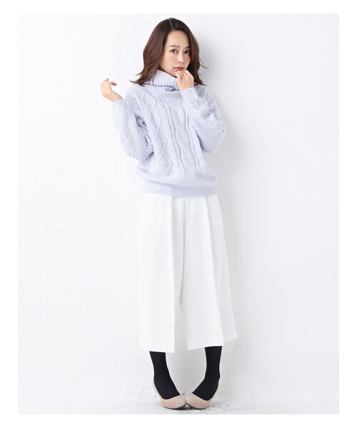 INGNI(イング)の「【春の新作】TRガウチョ/パンツA(パンツ・レディース・オフホワイト/グレー/クロ/オレンジ/ベージュ/デニム/ブルー・M)」の11枚目の写真