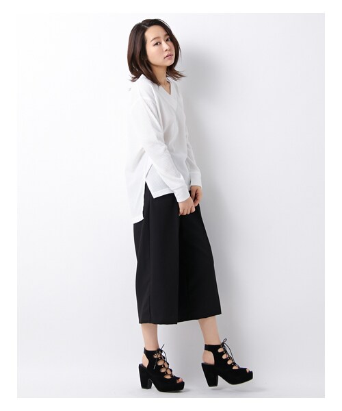 INGNI(イング)の「【春の新作】TRガウチョ/パンツA(パンツ・レディース・オフホワイト/グレー/クロ/オレンジ/ベージュ/デニム/ブルー・M)」の16枚目の写真