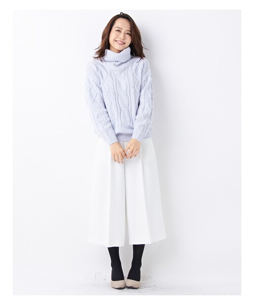 INGNI(イング)の「【春の新作】TRガウチョ/パンツA(パンツ・レディース・オフホワイト/グレー/クロ/オレンジ/ベージュ/デニム/ブルー・M)」の12枚目の写真