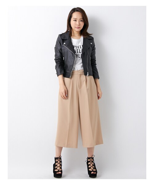 INGNI(イング)の「【春の新作】TRガウチョ/パンツA(パンツ・レディース・オフホワイト/グレー/クロ/オレンジ/ベージュ/デニム/ブルー・M)」の18枚目の写真