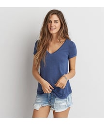 American Eagle | AEOソフトVネックTシャツ(Tシャツ/カットソー)