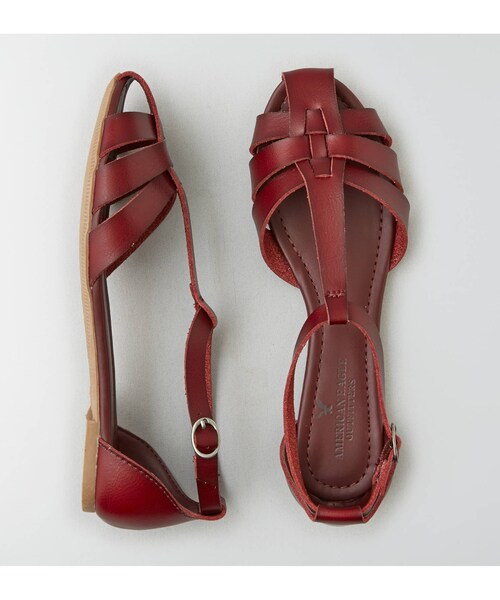 American Eagle（アメリカンイーグル）の「AEOフラットサンダル（バレエシューズ・レディース・タン/ワイン・5/6/7/8/9/10）」の2枚目の写真