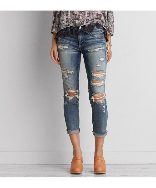 American Eagle(アメリカンイーグル)の「AEOデニムXジェギングクロップ(デニムパンツ・レディース・インディゴフレイ・2/REGULAR/4/REGULAR/6/REGULAR/8/REGULAR/10/REGULAR/12/REGULAR/0/REGULAR/00/REGULAR)」の1枚目の写真