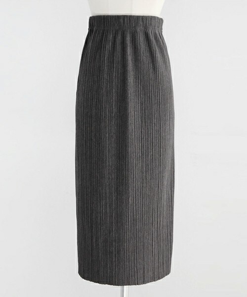 DHOLIC（ディーホリック）の「ウエストゴムリンクルミモレ丈スカート（スカート・レディース・ホワイトアイボリー/ブラックグレー/カーキ/ブラック・FREE）」の3枚目の写真