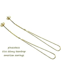 pinacoteca | ピナコテーカ 516 スキニー ティアドロップ 金線 アメリカン ピアス(ピアス（両耳用）)