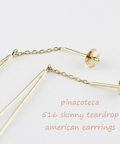 pinacoteca（ピナコテーカ）の「ピナコテーカ 516 スキニー ティアドロップ 金線 アメリカン ピアス（ピアス（両耳用）・レディース・ゴールド・Free）」の2枚目の写真