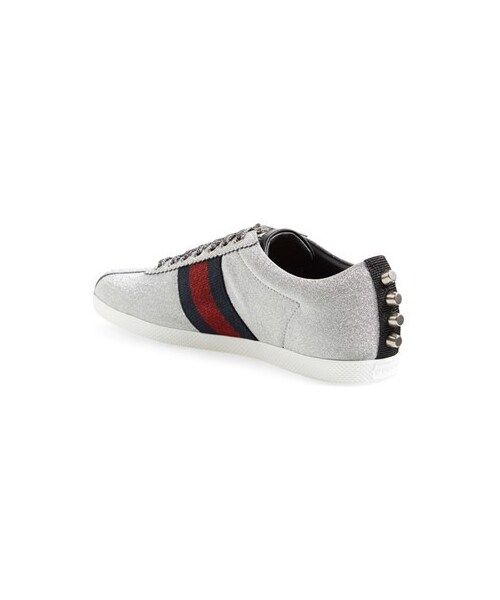 GUCCI（グッチ）の「Gucci Lace-Up Sneaker (Women)（スニーカー・レディース・Silver・Regular 10US / 40EU/Regular 11US / 41EU/Regular 6.5US / 36.5EU/Regular 6US / 36EU/Regular 7.5US / 37.5EU/Regular 7US / 37EU/Regular 8.5US / 38.5EU/Regular 8US / 38EU/Regular 9US / 39EU）」の4枚目の写真
