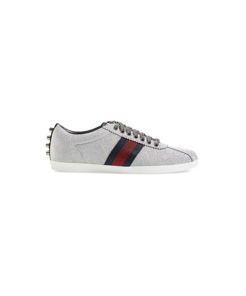 GUCCI（グッチ）の「Gucci Lace-Up Sneaker (Women)（スニーカー・レディース・Silver・Regular 10US / 40EU/Regular 11US / 41EU/Regular 6.5US / 36.5EU/Regular 6US / 36EU/Regular 7.5US / 37.5EU/Regular 7US / 37EU/Regular 8.5US / 38.5EU/Regular 8US / 38EU/Regular 9US / 39EU）」の2枚目の写真