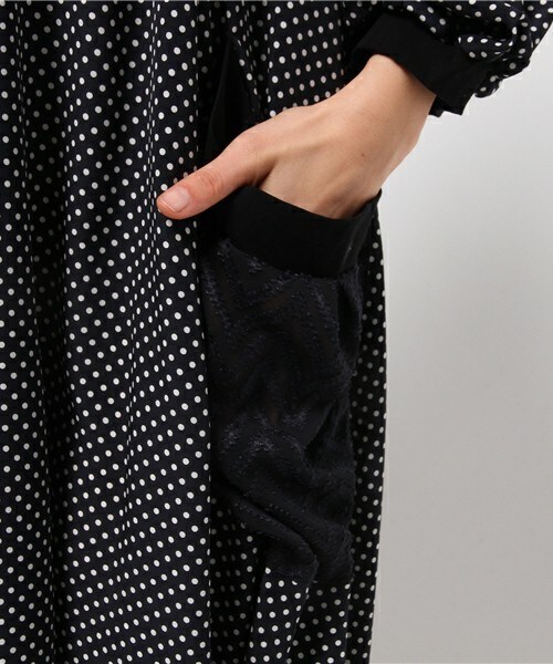 FRAPBOIS（フラボア）の「タイリボン（ワンピース・レディース・ブラック/ネイビー・1）」の9枚目の写真